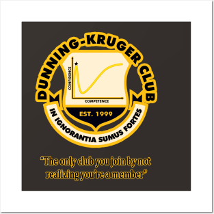 Dunning-Kruger Club (Logo Version) Posters and Art